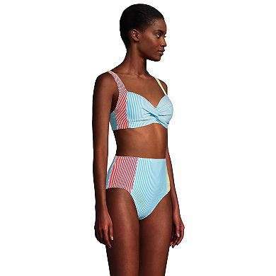 Women's Lands' End DD-Cup Chlorine-Resistant Twist-Front Underwire Bikini Swim Top