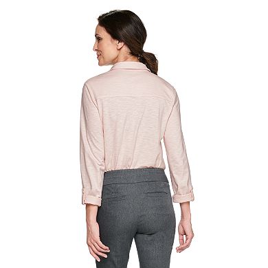 Women's Croft & Barrow® Soft Roll-Tab Shirt