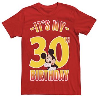 Disney's Mickey Mouse It's My 30th Birthday Men's Gradient Portrait Tee