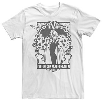 Disney's 101 Dalmatians Cruella De Vil Men's Tarot Card Tee