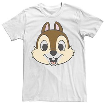 Disney's Chip And Dale Chip Men's With Transparent Cheeks Tee
