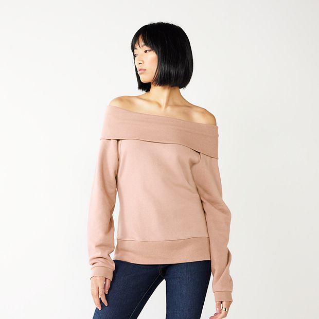 Shoulderless sweatshirt online