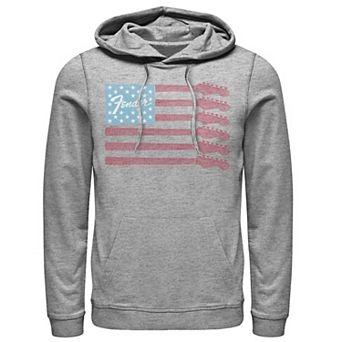 Men's Fender Guitar Flag Americana Rock Hoodie