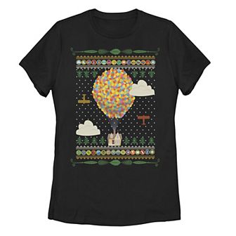 Disney / Pixar's Up Juniors' Christmas Ugly Sweater Graphic Tee