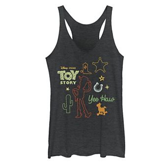 Juniors' Disney Pixar Toy Story Woody Yee Haw Heather Tank Top