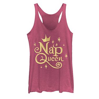 Juniors' Disney Princess Aurora Nap Queen Graphic Tank Top