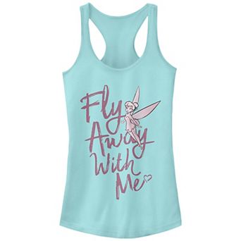 Juniors' Disney's Peter Pan Tinkerbell Fly Away With Me Portrait Graphic Tank Top