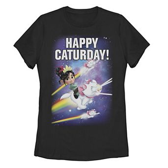 Juniors' Disney's Wreck It Ralph 2 Happy Caturday Graphic Tee