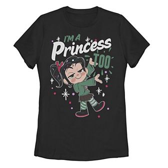 Juniors' Disney's Wreck It Ralph 2 Princess Logo Graphic Tee