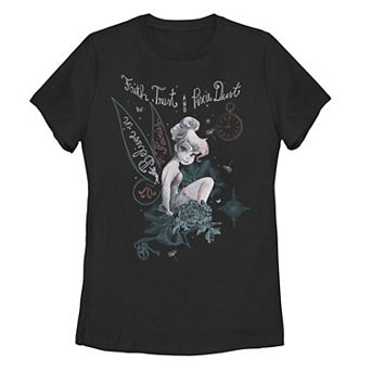 Juniors' Disney's Peter Pan Tinkerbell Believe Drawing Graphic Tee
