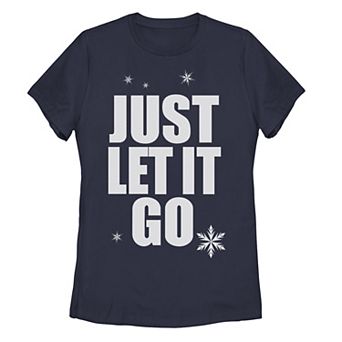 Juniors' Disney's Frozen Just Let It Go Graphic Tee