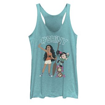 Juniors' Disney's Wreck It Ralph 2 Vanellope & Moana Graphic Tank Top