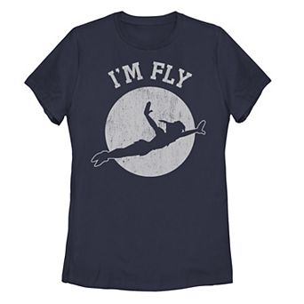Juniors' Disney's Peter Pan Silhouette I'm Fly Graphic Tee