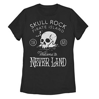 Juniors' Disney's Peter Pan Skull Rock Vintage Graphic Tee