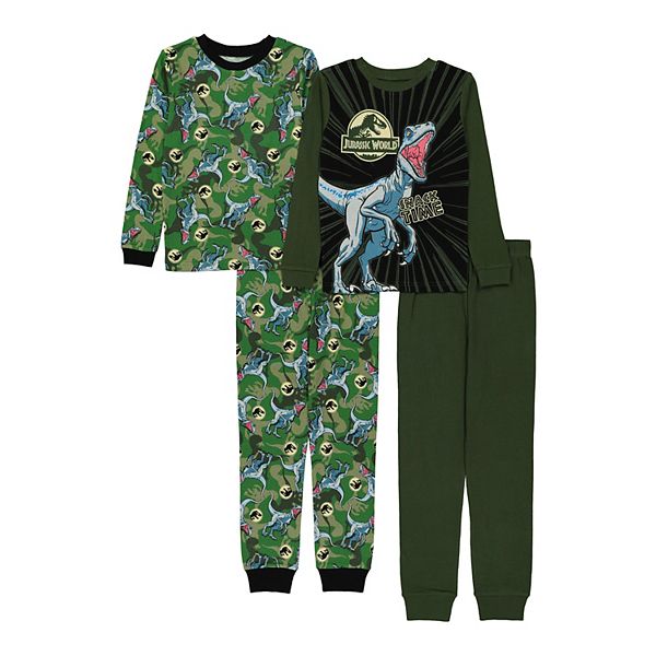 Boys 4 10 Jurassic World Blue s Here Top Bottoms Pajama Set
