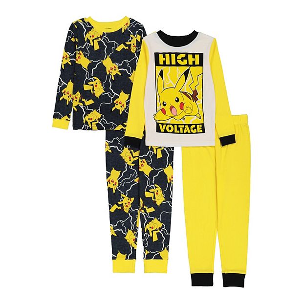 Boys 4 10 Pokemon Pikachu Voltage Top Pants Pajama Set