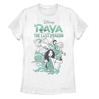 Juniors' Disney's Raya & The Last Dragon Group Shot Logo Graphic Tee