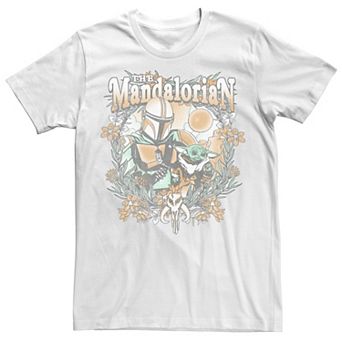 Men's Star Wars: The Mandalorian & The Child Floral Portrait Tee