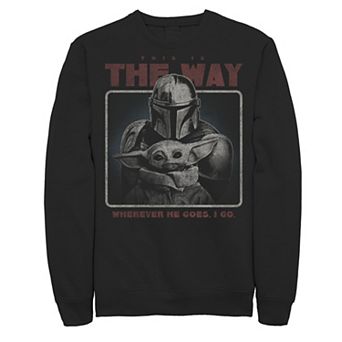 Men's Star Wars: The Mandalorian The Child Wherever He Goes I Go Sweatshirt
