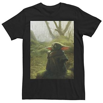 Men's Star Wars: The Mandalorian The Child Illustration Poster Tee
