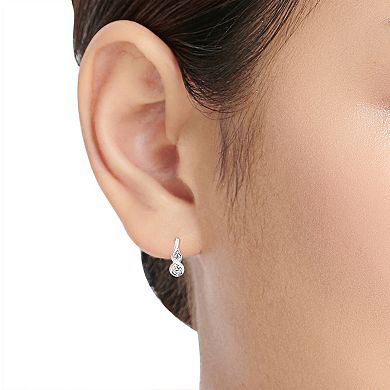 Together As One 10k Gold 1/4 Carat T.W. IGI Certified Diamond Infinity Stud Earrings