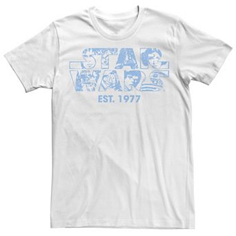 Men's Star Wars Logo Faces Group Shot Tee