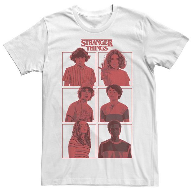  Stranger Things Mens Character Boxes Graphic T-Shirt