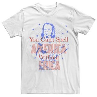 Men's Stranger Things Erica You Can't Spell America Without Erica Tee