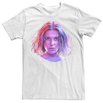 Men's Stranger Things Eleven Rose Tone Nose Drip Portrait Tee