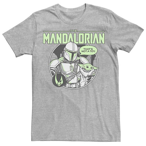 Men's Star Wars: The Mandalorian The Child That's Not A Toy Neon Tee