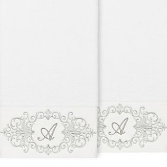 Linum Home Textiles Turkish Cotton Monica 2 pc Embellished Bath Towel Set