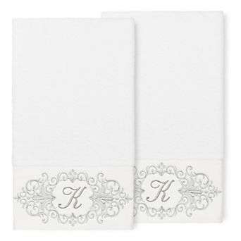 Linum Home Textiles Turkish Cotton Monica 2 pc Embellished Bath Towel Set