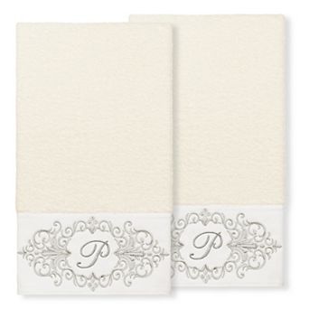 Linum Home Textiles Turkish Cotton Monica 2 pc Embellished Bath Towel Set