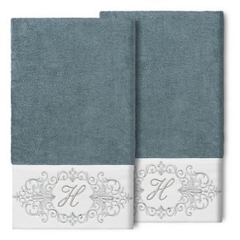 Linum Home Textiles Turkish Cotton Monica 2-packEmbellished Bath Towel Set