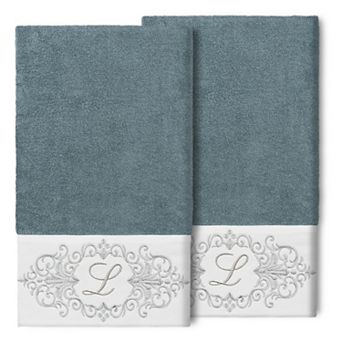 Linum Home Textiles Turkish Cotton Monica 2-packEmbellished Bath Towel Set