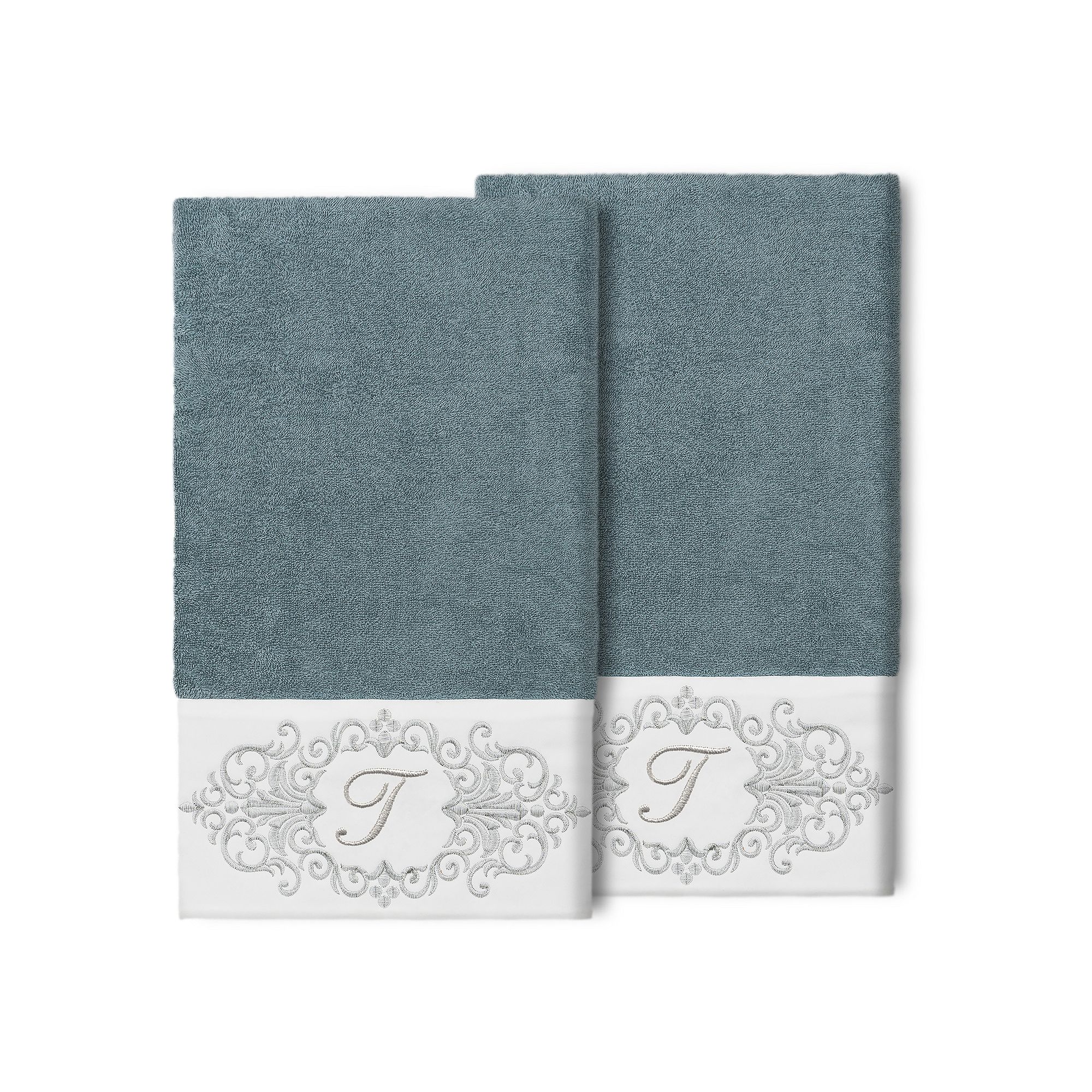 Linum Home Textiles Turkish Cotton Monica 2-packEmbellished Bath Towel Set