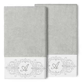 Linum Home Textiles Turkish Cotton Monica 2 pc Embellished Bath Towel Set