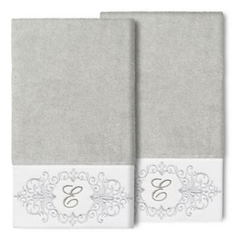 Linum Home Textiles Turkish Cotton Monica 2 pc Embellished Bath Towel Set