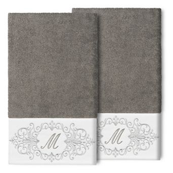 Linum Home Textiles Turkish Cotton Monica 2-pack Embellished Bath Towel Set