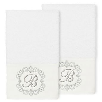 Linum Home Textiles Turkish Cotton Monica 2 pc Embellished Hand Towel Set