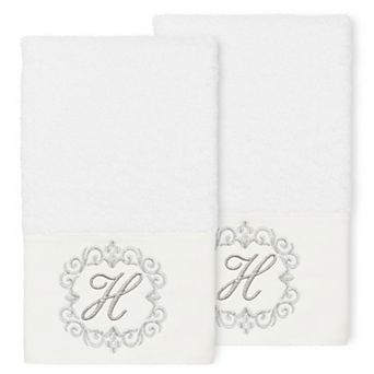 Linum Home Textiles Turkish Cotton Monica 2 pc Embellished Hand Towel Set