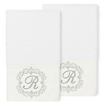 Linum Home Textiles Turkish Cotton Monica 2 pc Embellished Hand Towel Set