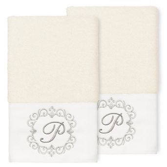 Linum Home Textiles Turkish Cotton Monica 2 pc Embellished Hand Towel Set