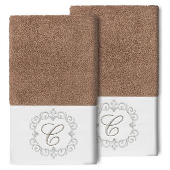 Linum Home Textiles Turkish Cotton Monica 2 pc Embellished Hand Towel Set
