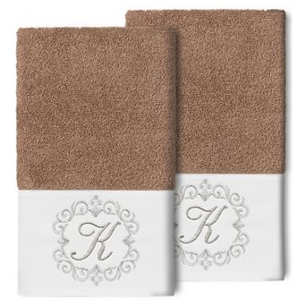 Linum Home Textiles Turkish Cotton Monica 2 pc Embellished Hand Towel Set