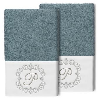 Linum Home Textiles Turkish Cotton Monica 2-packEmbellished Hand Towel Set