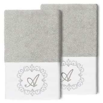 Linum Home Textiles Turkish Cotton Monica 2 pc Embellished Hand Towel Set