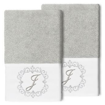 Linum Home Textiles Turkish Cotton Monica 2 pc Embellished Hand Towel Set