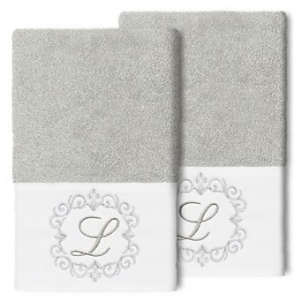 Linum Home Textiles Turkish Cotton Monica 2 pc Embellished Hand Towel Set