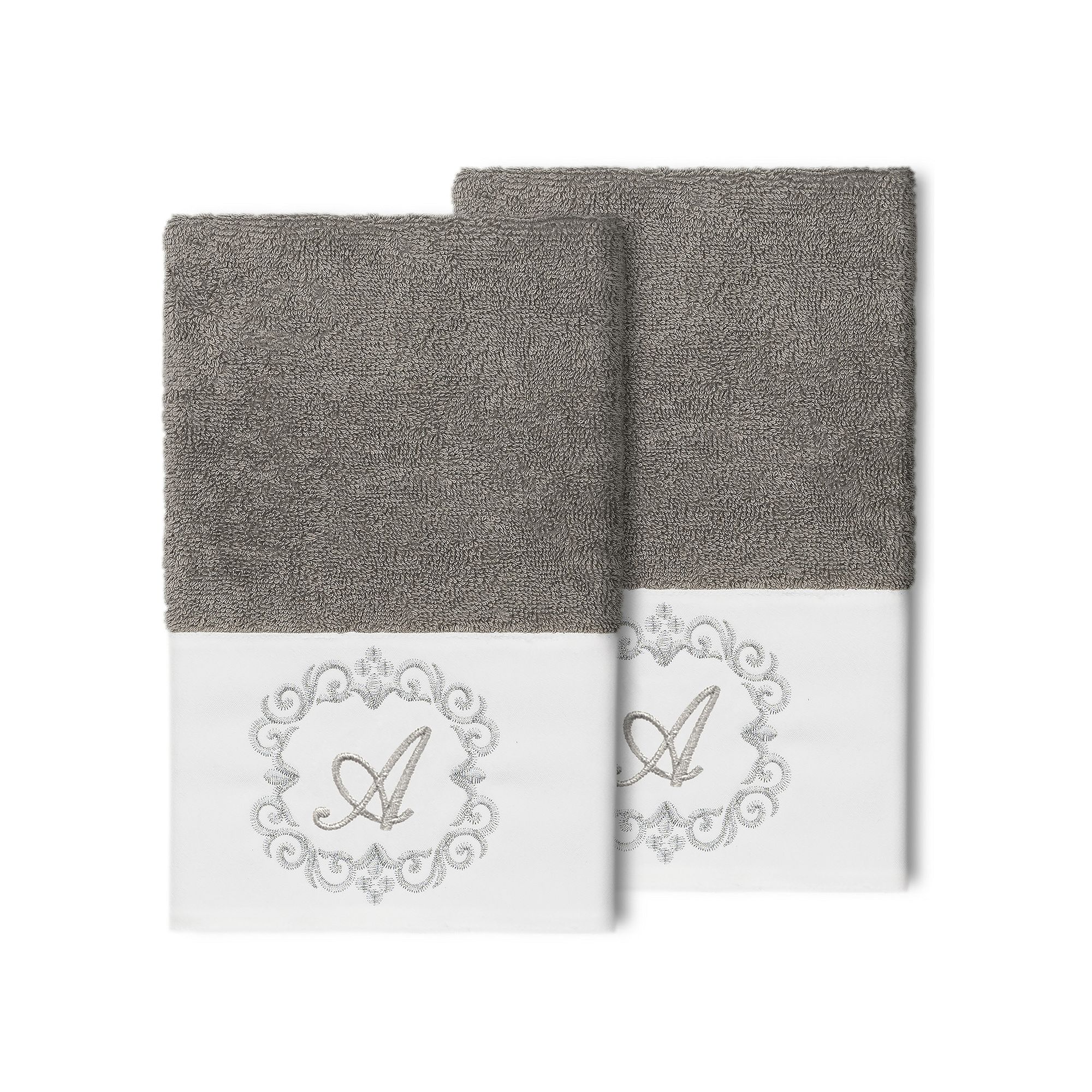 Linum Home Textiles Turkish Cotton Monica 2-packEmbellished Hand Towel Set